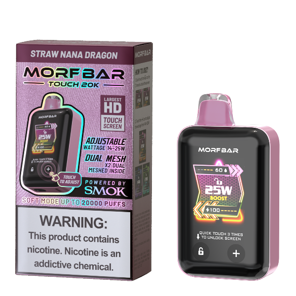 Best Deal Morfbar Touch 20000 Puffs Disposable Vape 18mL Straw Nana Dargon
