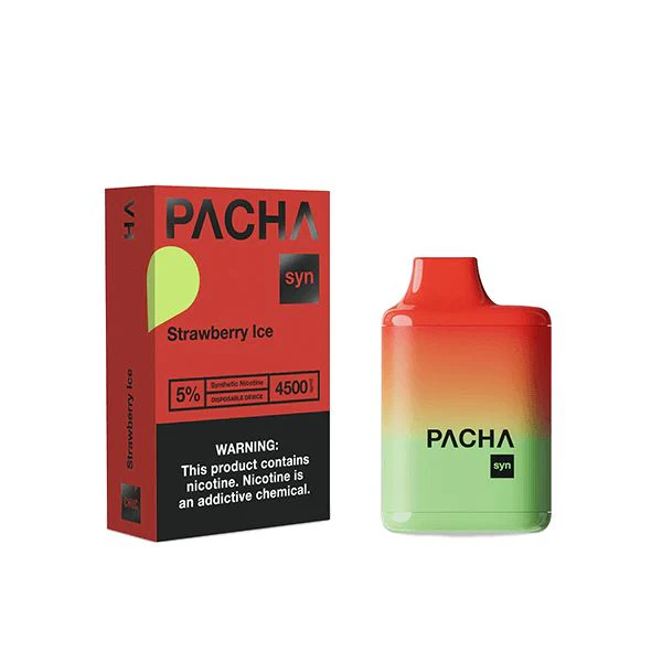 Best Deal Pachamama Syn 4500 Puffs Single Disposable Vape 12mL Strawberry Ice