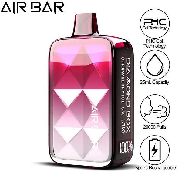 Air Bar Diamond Box 20000 Puffs Rechargeable Vape 25ml