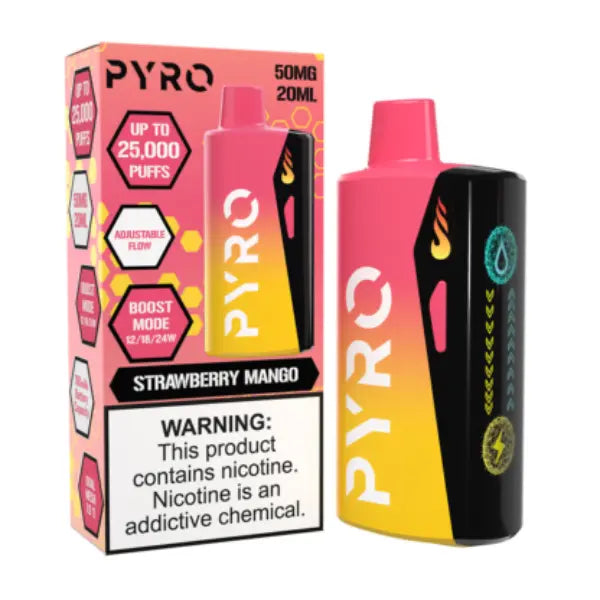 Best Deal Pyro Boost 25000 Puffs Disposable Vape 20mL - Strawberry Mango