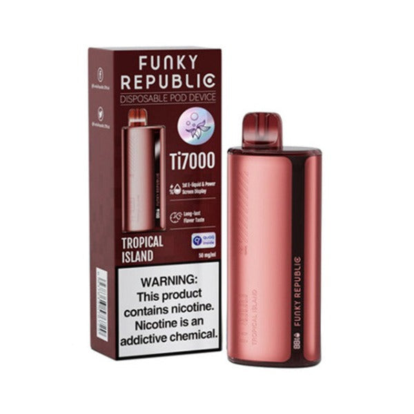 Best Deal Funky Republic Ti7000 Recharge Vape 12.8mL Tropical Island