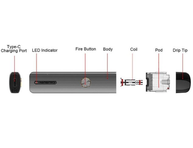 Best Deal Uwell Caliburn G Pod Kit mechanical components breakdown 