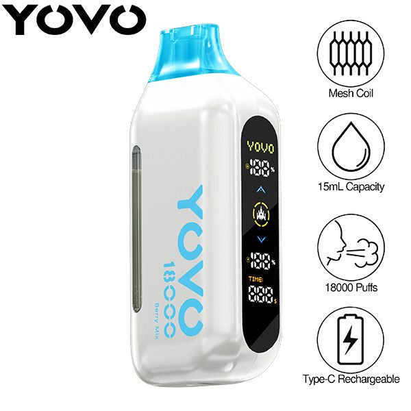 Yovo Ultra 18000 Puffs Disposable Best Flavor Berry Mix