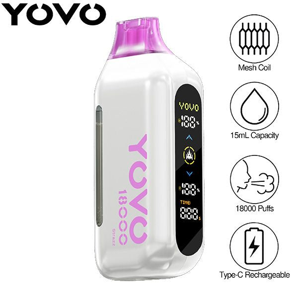 Yovo Ultra 18000 Puffs Disposable Best Flavor Strazz