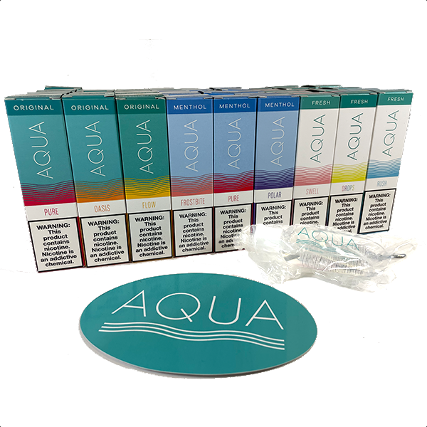 Aqua Sample Box Vape Juice Best Flavors Pure Oasis Flow Frostbite Pure Polar Swell Drops Rush