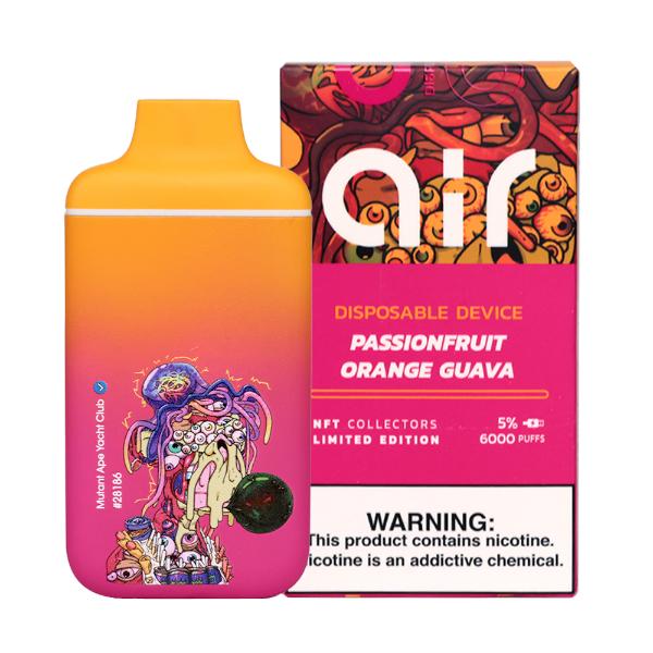 Air NFT Edition 6000 Puffs Disposable Vape 10-Pack Best Flavor Passionfruit Orange Guava