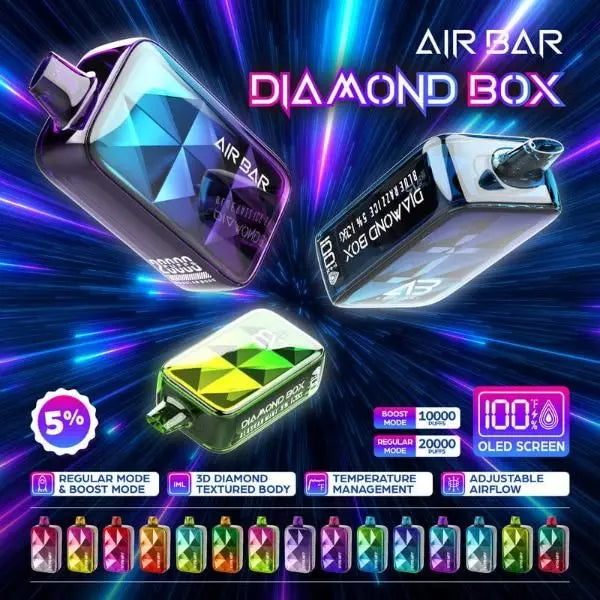 Air Bar Diamond Box 20000 Puffs Rechargeable Vape 25ml