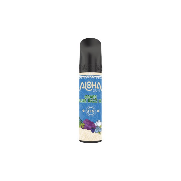 3% Aloha Sun TFN Single Disposable Vape Best Flavor Grape Blue Razz Ice