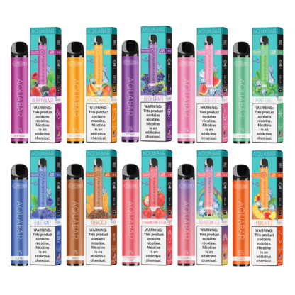 Best Deal AquaBar Single Disposable Vape Best Flavors Berry Blast Arctic Mango Juicy Grape Lush Ice Mint Chill  Blue Razz Tobacco Strawberry Chew Rainbow Ice Peach Ice