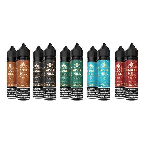 Badger Hill Reserve Series 2x60ML Vape Juice Best Flavors Tobacco Milk & Honey Menthol Classic American Way