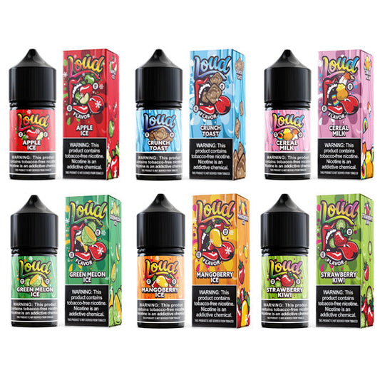 Black Out Loud TFN 30mL Vape Juice Best Flavors Apple Ice Crunch Toast Cereal Milk Green Melon Ice Mangoberry Ice Strawberry Kiwi