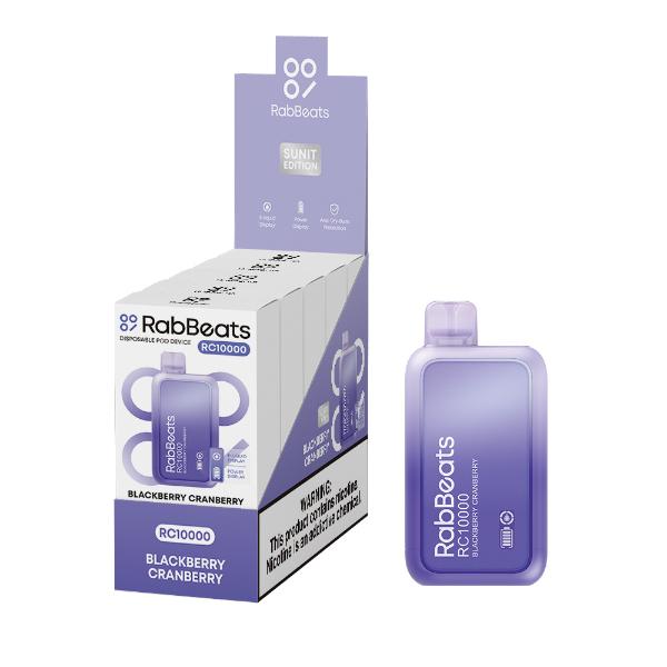 Best Deal RabBeats RC10000 10000 Puffs Disposable Vape 18mL Blackberry Cranberry 