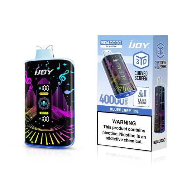 iJoy SD40000 40K Puffs AI Voice Control Disposable Best Flavor Blueberry Ice