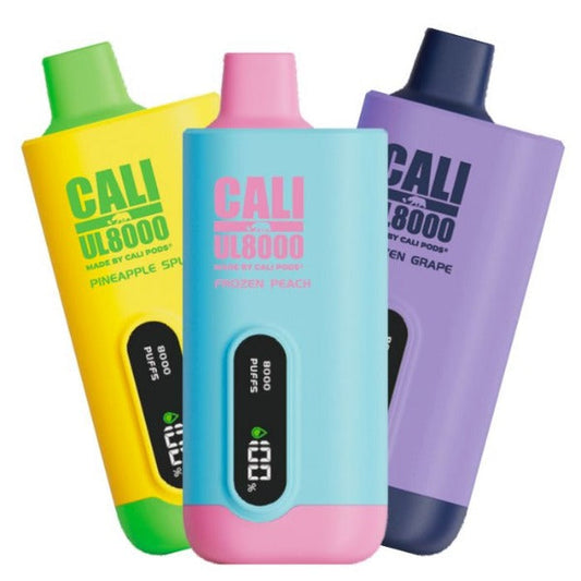 Cali Pods UL8000 Disposable Vape Best Flavor Pineapple Splash Frozen Peach Frozen Grape