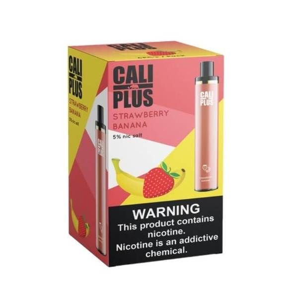 Cali Plus Disposable Vape 1500 Puffs 6-Pack Best Flavor Strawberry Banana