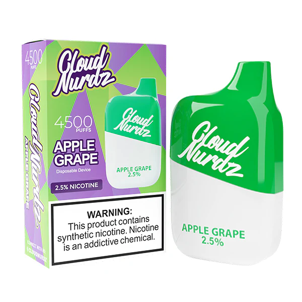 Best Deal Cloud Nurdz 4500 Puffs Disposable Vape 12mLBest Deal Cloud Nurdz 4500 Puffs Disposable Vape 12mL Apple Grape