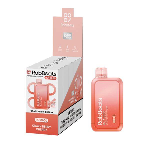 Best Deal RabBeats RC10000 10000 Puffs Disposable Vape 18mL Crazy Berry Cherry