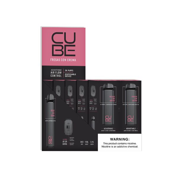 Best Deal VaporTech Cube Disposable 10-Pack Fresas Con Crema