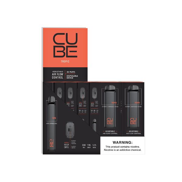 Best Deal VaporTech Cube Disposable 10-Pack Tropic 