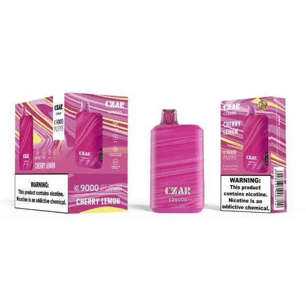 Best Deal Czar CZ9000 9000 Puffs Disposable Vape 17mL 5 Pack Cherry Lemon