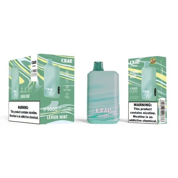 Best Deal Czar CZ9000 9000 Puffs Disposable Vape 17mL 5 Pack Lemon Mint