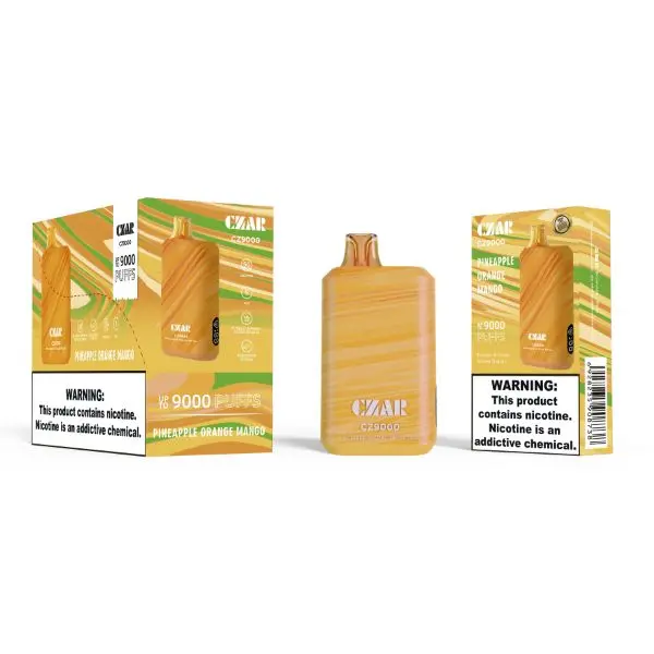 Best Deal Czar CZ9000 9000 Puffs Disposable Vape 17mL 5 Pack Pineapple Orange Mango