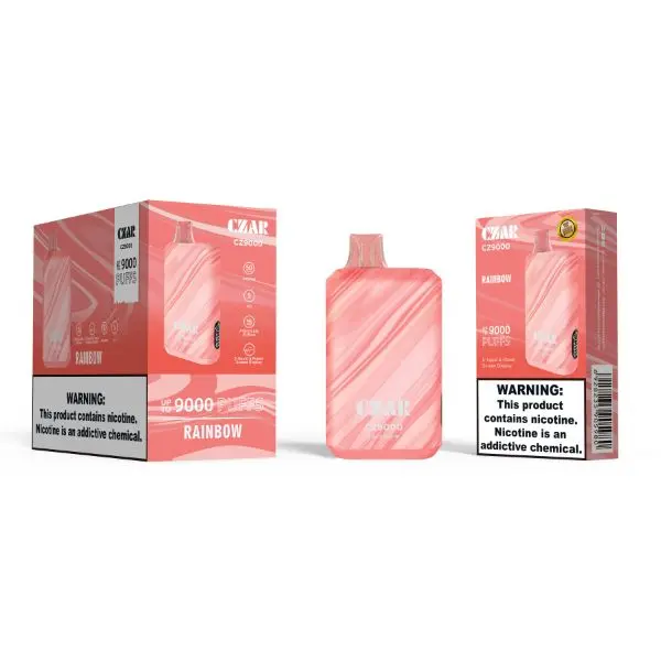 Best Deal Czar CZ9000 9000 Puffs Disposable Vape 17mL 5 Pack Rainbow