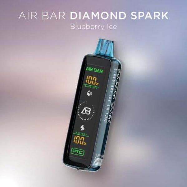 Best Deal Air Bar Diamond Spark 15,000 Puffs Disposable Vape 17ml 5 Pack - Blueberry Ice