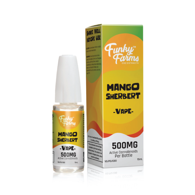 Funky Farms 15ML Vape Juice Best Flavor Mango Sherbert