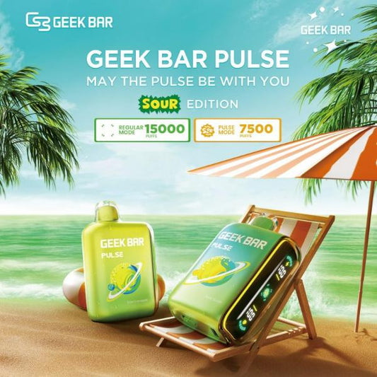 Geek Bar Pulse 15000 Puffs Sour Edition Disposable (Pack of 5) 16 mL