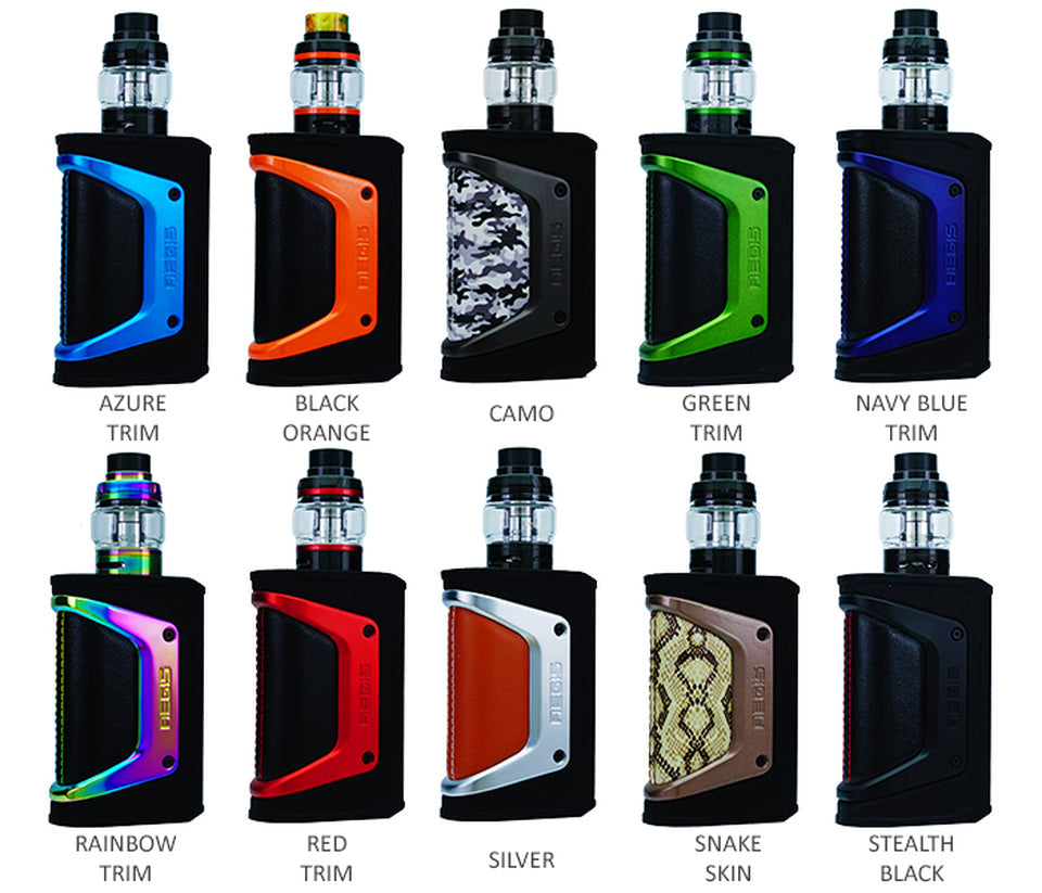 GeekVape Aegis Legend Starter Kit Best Colors Azure Trim Black Orange Camo Green Trim Navy Blue Trim Rainbow Trim Red Trim Silver Snake Skin Stealth Black