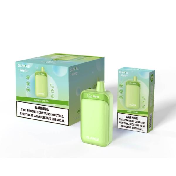 Glamee Meta 6000 Puff Single Disposable Vape Best Flavor Green Storm