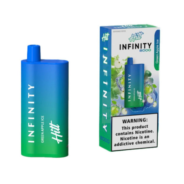 Best Deal Hitt Infinity 8000 Puffs Disposable Vape 20mL Green Apple Ice