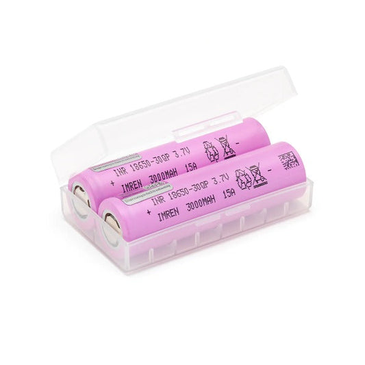 IMREN 3000mAh 18650-30QP 25A 3.7V Battery 2-Pack