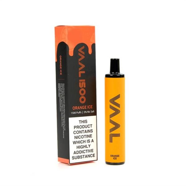 Orange Ice VAAL 1500 Puffs Single Disposable Wholesale Deal!