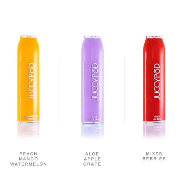 JuccyPod M1 1500 Puffs Disposable Vape 10 Pack Best Flavors Peach Mango Watermelon Aloe Apple Grape Mixed Berries