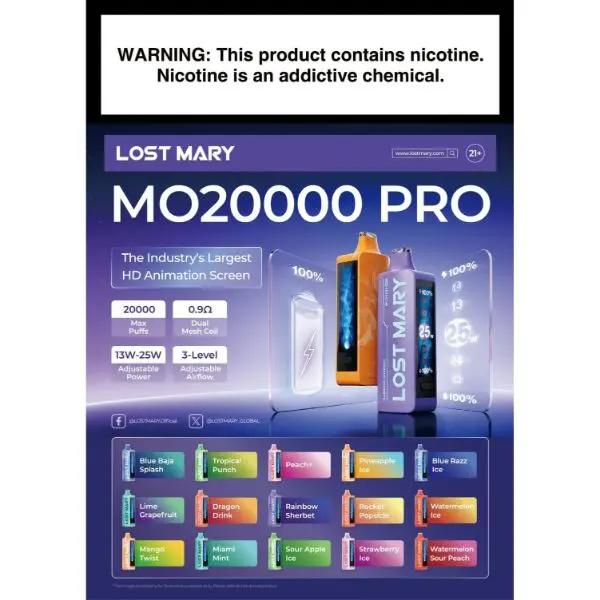 Best Falavor Lost Mary MO20000 PRO Rechargeable Vape