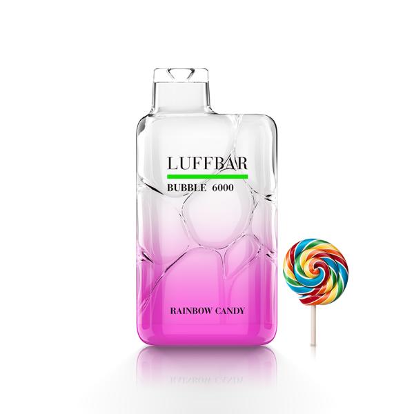 Rainbow Candy Luffbar Bubble 6000 Puffs Disposable 10-Pack Wholesale Price!