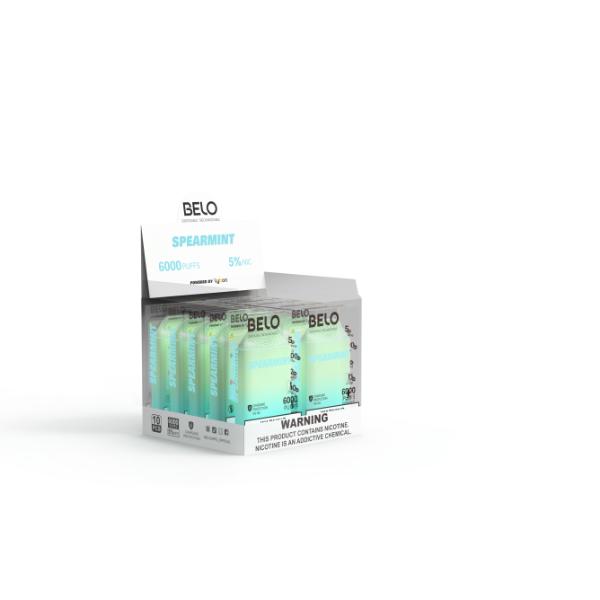 Spearmint Lykcan BELO Mesh 6000 Puffs Disposable 10-Pack