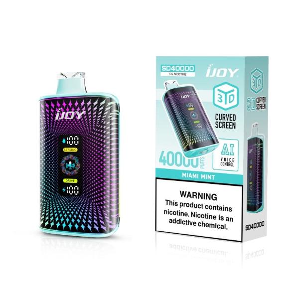 iJoy SD40000 40K Puffs AI Voice Control Disposable Best Flavor Miami Mint