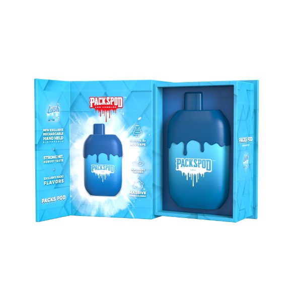 Packwoods Packspod 5000 Puff Disposable Vape 12mL Best Flavor Lush Ice