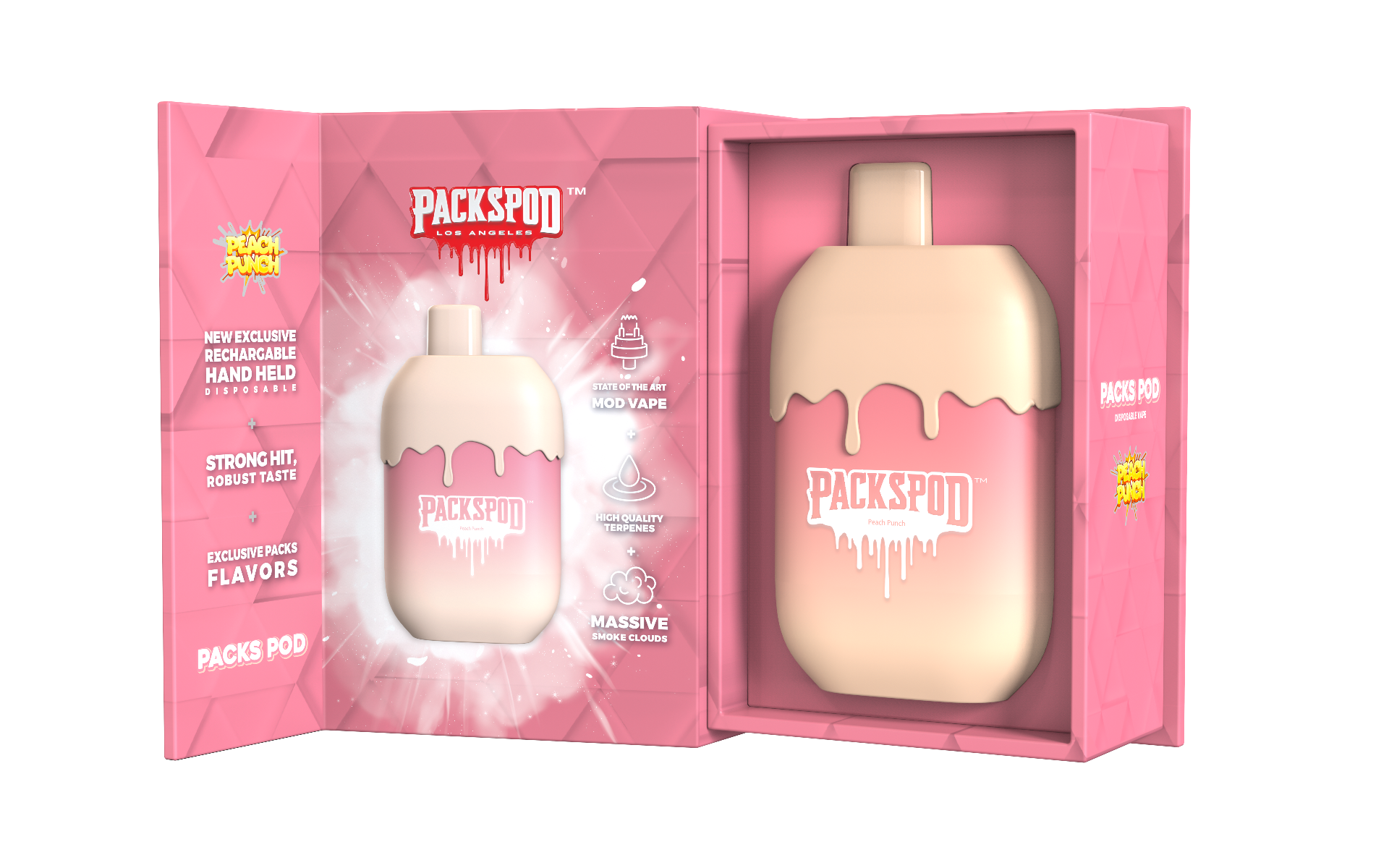 Peach punch packspod packwood 5k vape