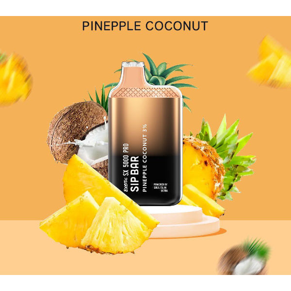 Exotic Sip Bar SX 5000 Puffs Disposable Vape Best flavors - Pineapple Coconut 