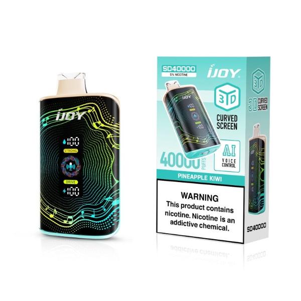 iJoy SD40000 40K Puffs AI Voice Control Disposable Best Flavor Pineapple Kiwi