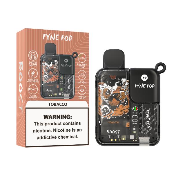 Best Deals Pyne Pod 8500 Puffs Rechargeable Disposable Vape 10mL Best Flavor Tobacco