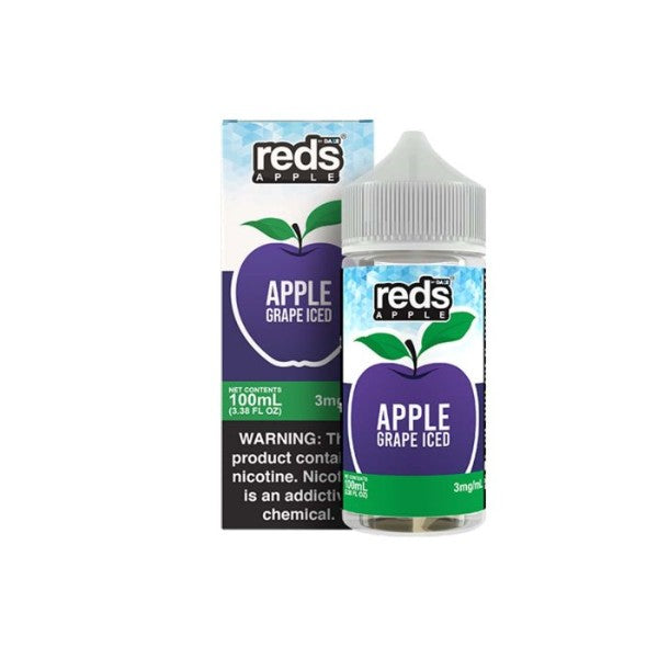 7Daze Reds 100mL Vape Juice Best Flavor Grape Iced