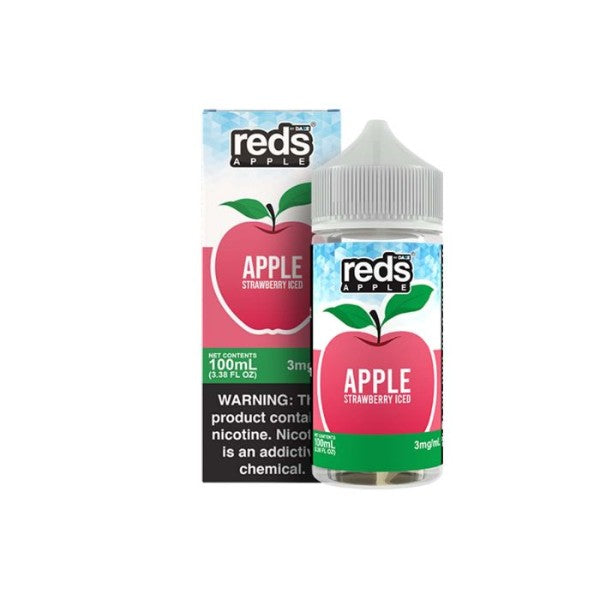 7Daze Reds 100mL Vape Juice Best Flavor Strawberry Iced