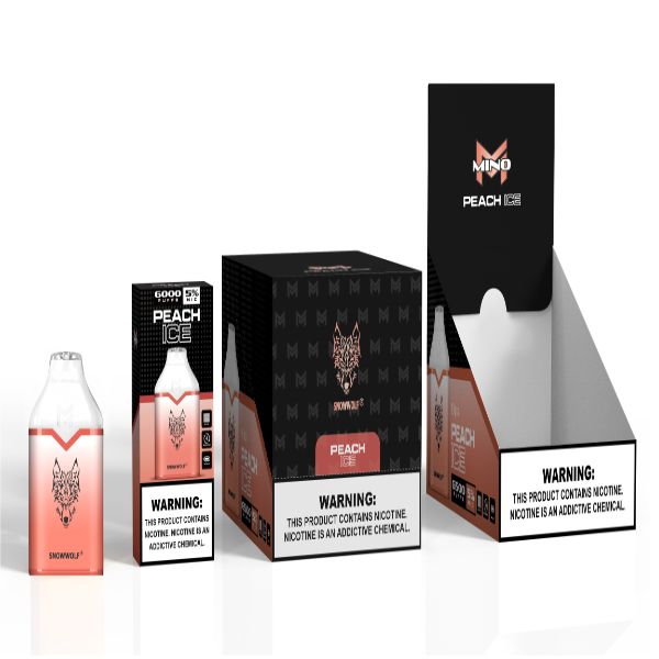 Peach Ice Snowwolf Mino 6500 Puffs Disposable 10-Pack