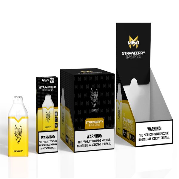 Strawberry Banana Snowwolf Mino 6500 Puffs Disposable 10-Pack