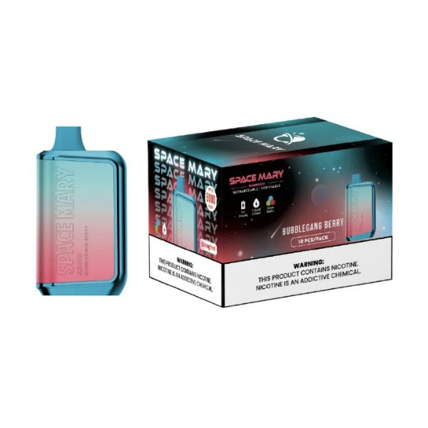 Best Deal Space Mary SM8000 Puffs Recharge Vape 18mL Bubblegang Berry